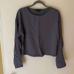 Madewell Slate Blue Long Sleeve Top